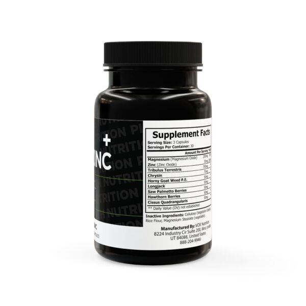 Magnesium Zinc Supplement (90 Capsules) - Image 3